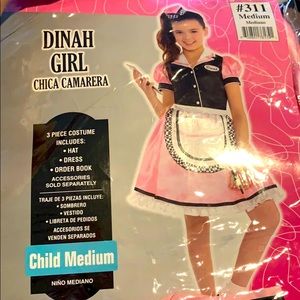 Waitress costume black and pink